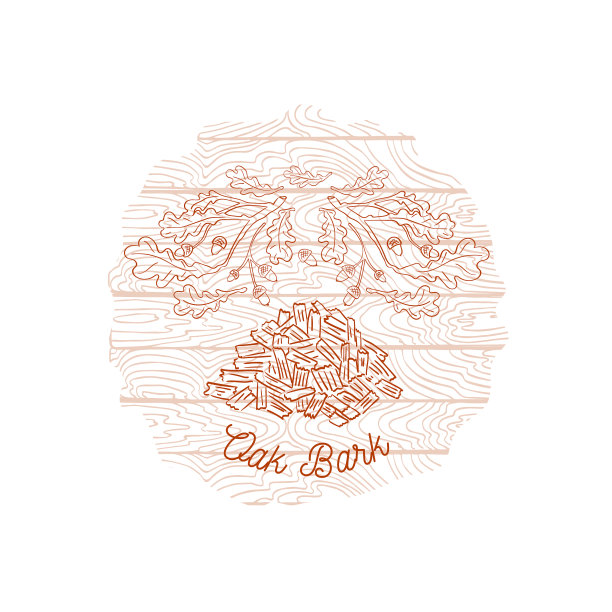 徽章与橡木树皮和木制背景图片下载