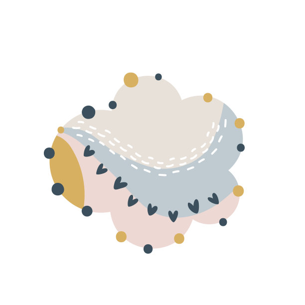 矢量云与彩虹卡通斯堪的纳维亚风格孤立在白色背景的孩子。可爱的手绘插画海报，印刷品，卡片，织物，儿童书籍，室内设计图片下载