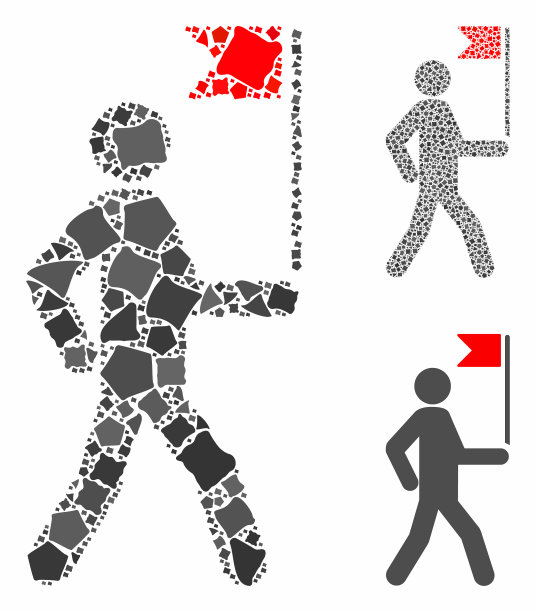 向导用旗帜构图图标颤抖图片下载