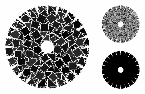 石头圆形的刀锋组成，图标崎岖图片下载