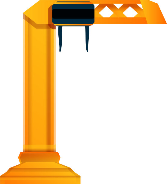 吊车港口塔图标卡通风格图片下载