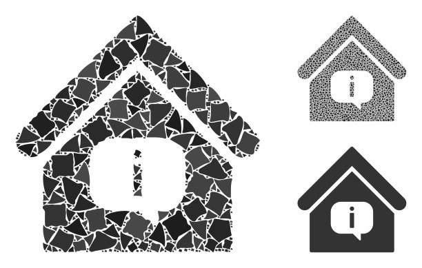 暗示建筑马赛克图标突兀的元素图片下载