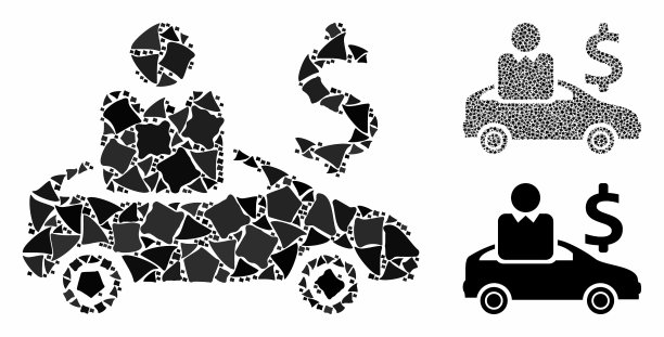 汽车买家马赛克图标不等的部分图片下载