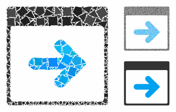 下日历日马赛克图标突兀项目图片下载