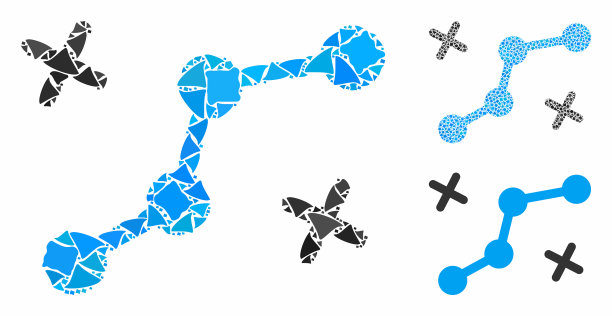 路线点马赛克图标不规则部分图片下载