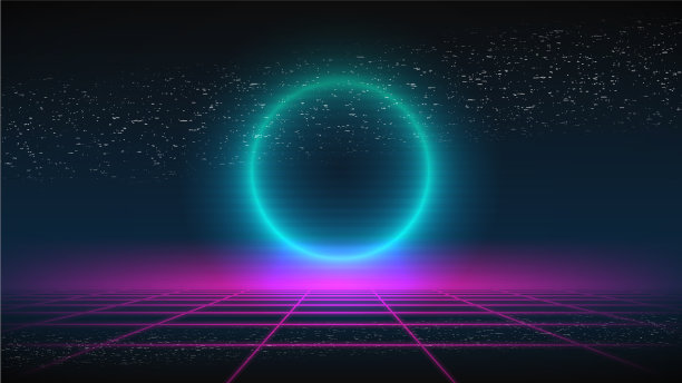 合成波背景黑暗复古未来图片下载