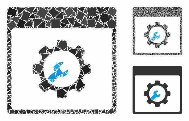 安装工具日历页马赛克图标震颤图片下载