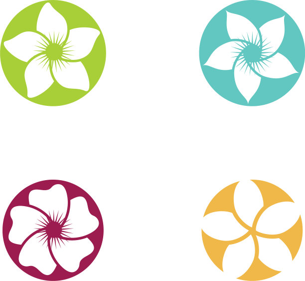 茉莉花图标标志模板图片下载