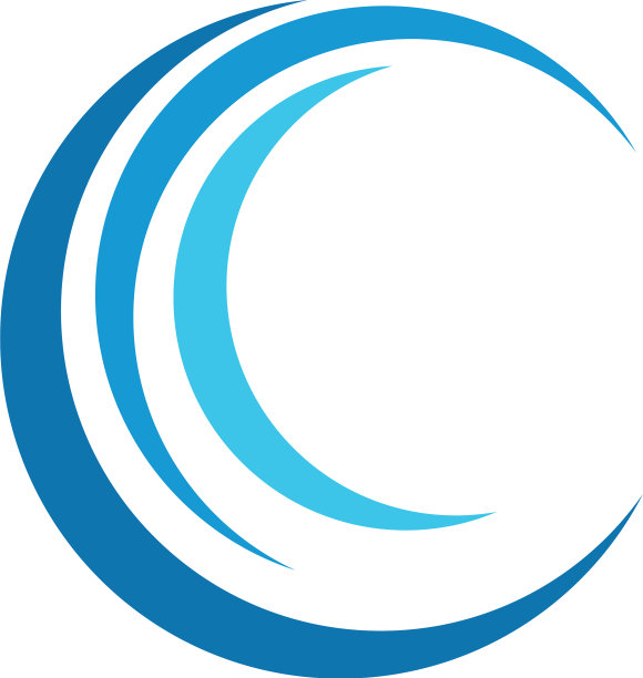 C字母水波图标图片下载