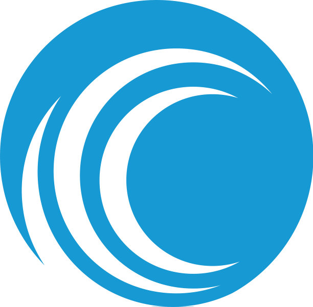 C字母水波图标图片下载