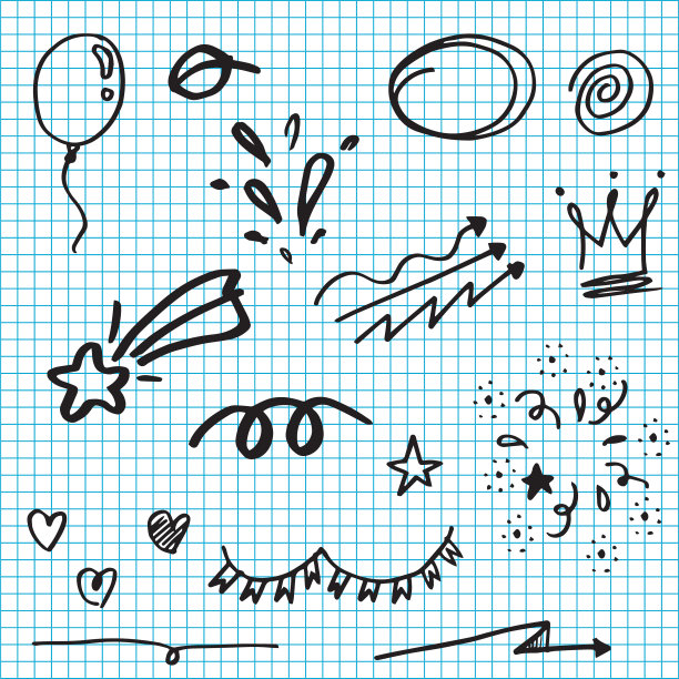 手画集元素悲心爱星图片下载