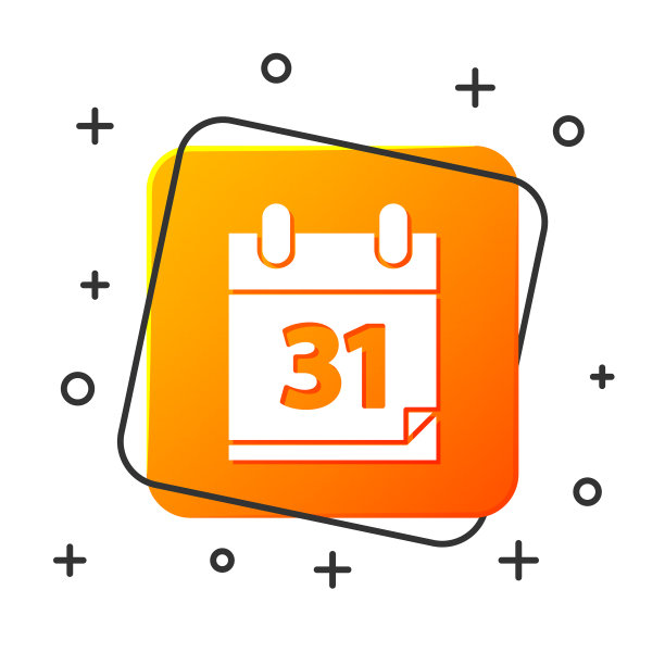 白色日历与万圣节日期10月31日的图标图片下载