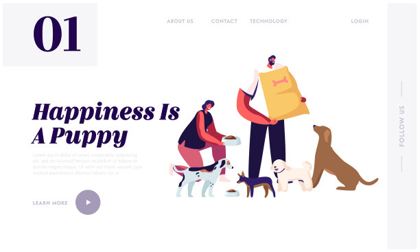 友好的志愿者在动物收容所给狗喂食图片下载