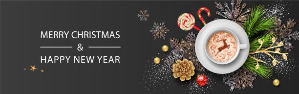 圣诞节和新年的横幅图片下载