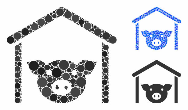 猪场马赛克图标圈图片下载