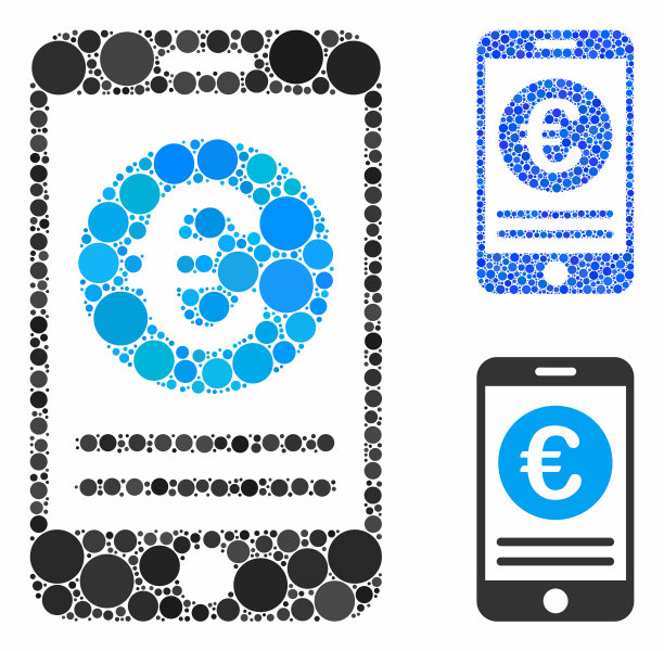 欧洲智能手机银行组成图标图片下载