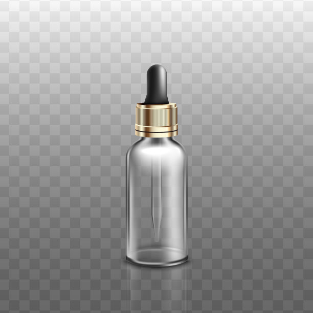 医用或化妆品瓶滴逼真图片下载