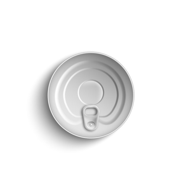 封闭的食品金属罐可以俯视3d逼真图片下载