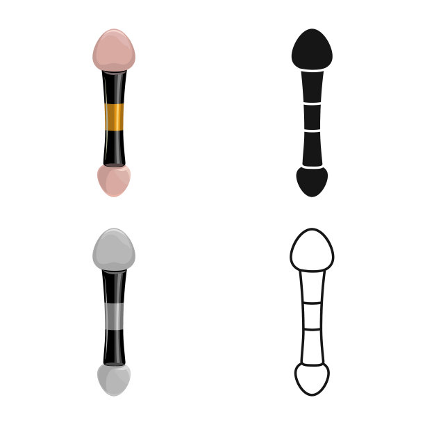 隔离对象笔刷和油漆笔刷标志图片下载