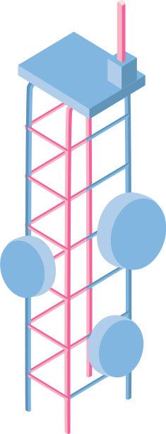 白色背景中的电信塔图片下载