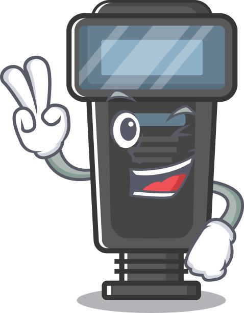 两个带吉祥物的手指闪光灯图片下载