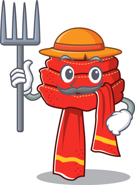 农夫的围巾放在卡通柜中图片下载