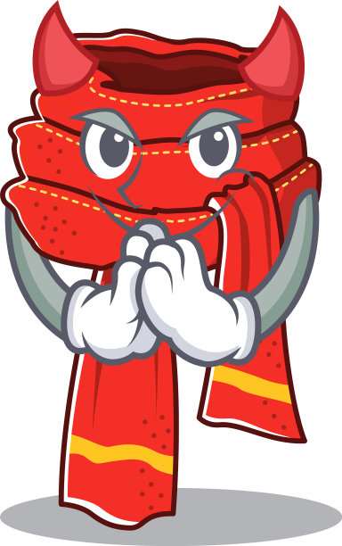 魔鬼围巾卡通人物造型图片下载