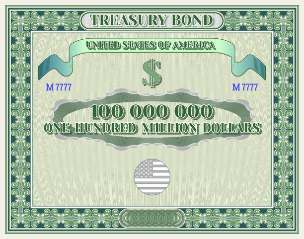 美国国债空白1亿美元图片下载