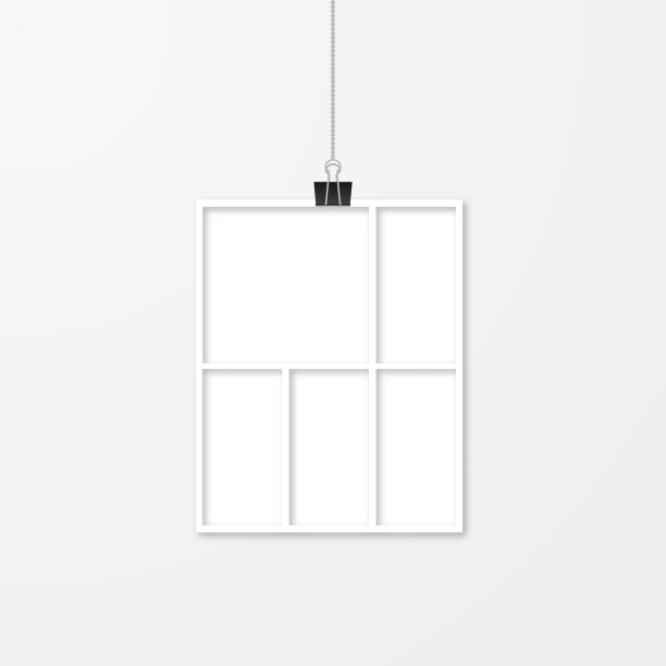 现实孤立的白纸相框图片下载