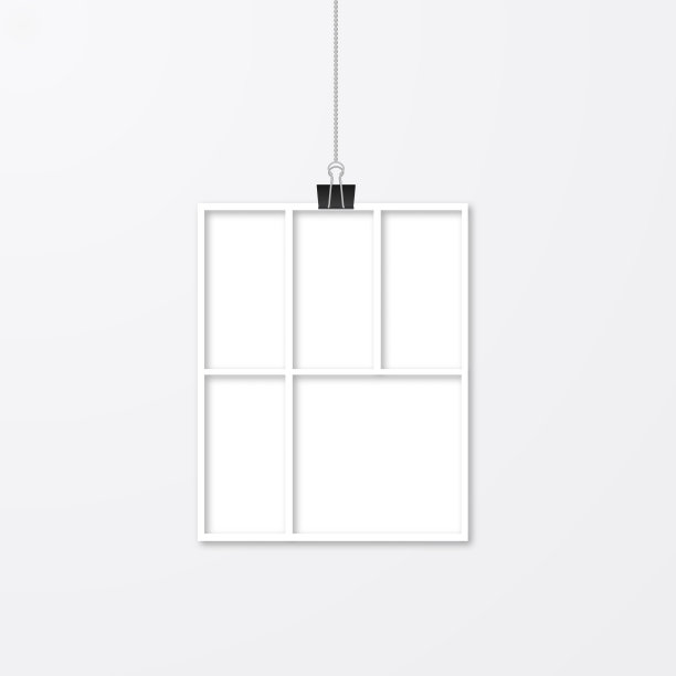 现实孤立的白纸相框图片下载