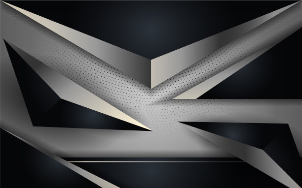 发光的银色现代黑色背景与图片下载