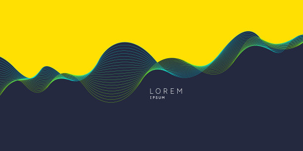 明亮的海报与动态波浪图片下载