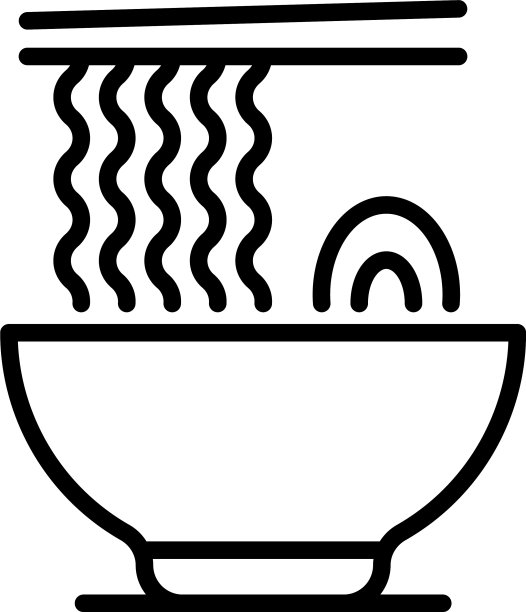 武士拉面的图标轮廓风格图片下载