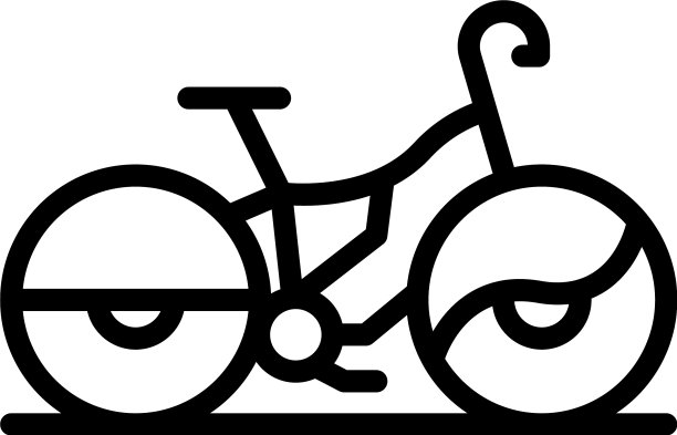 保护出租自行车图标轮廓风格图片下载