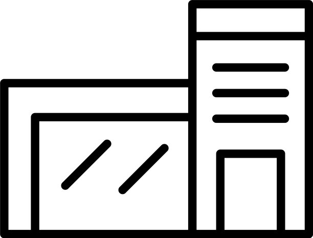 展示车库家居图标轮廓风格图片下载