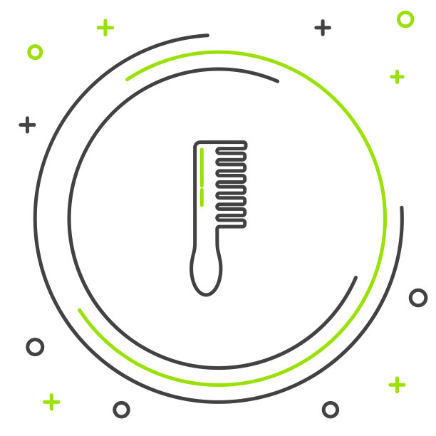 黑线和绿线毛刷图标隔离图片下载