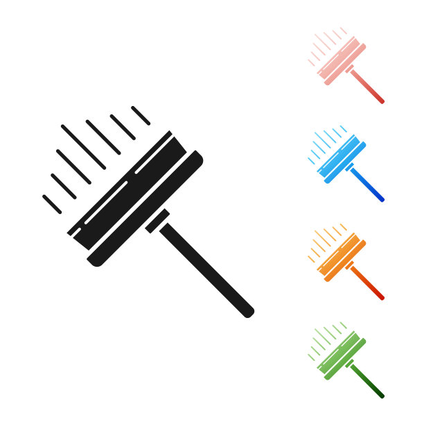 黑色清洁服务与橡胶清洁剂图片下载