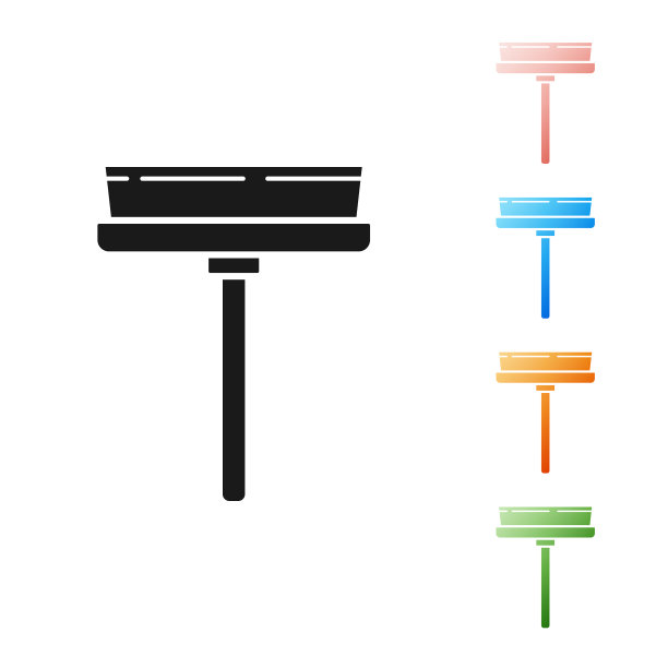 黑色清洁服务与橡胶清洁剂图片下载