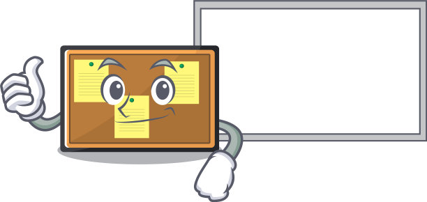 竖大拇指与公告板与公告板图片下载