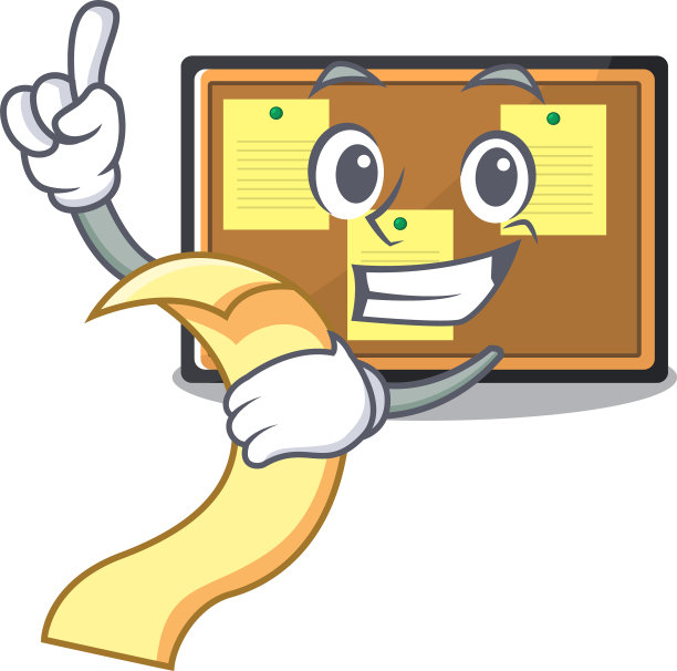 与菜单公告板隔离吉祥物图片下载