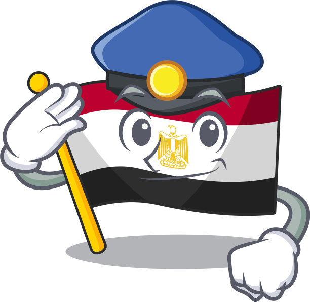警旗埃及吉祥物人物造型图片下载