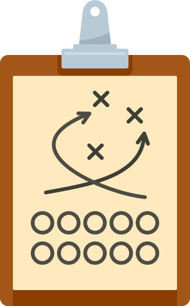 美式足球战术剪贴板图标平图片下载