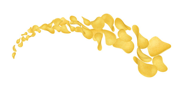 逼真详细的3d薯片流图片下载