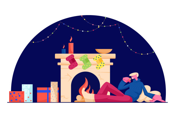 放松的男人在温暖舒适的毛衣坐图片下载