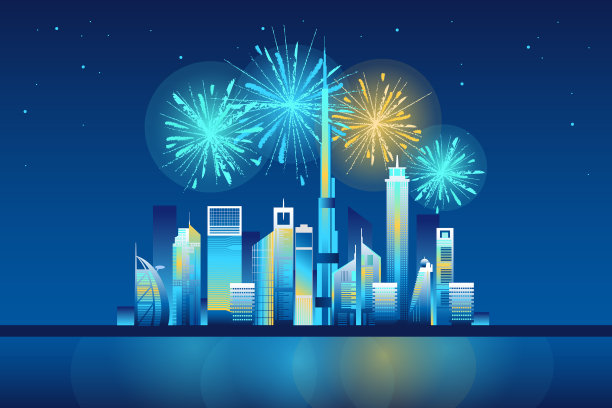 迪拜烟花图片下载