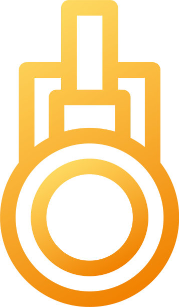 白色背景缎带奖章邮票图片下载