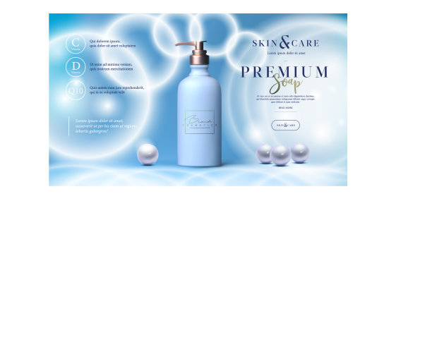 护肤化妆品，身体乳液，洗洁精图片下载