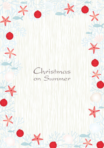 珊瑚圣诞球星鱼海贝边图片下载