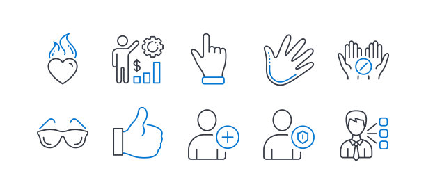 设置人们的图标，如点击手添加图片下载