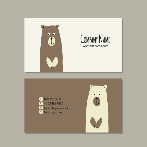 卡片设计与搞笑小熊图片下载